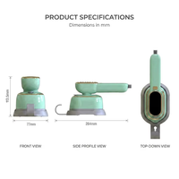 Vaporizador de Ropa Portátil 1300W con Protección Anti-Quemaduras, Plegable, Tanque de Agua de 130ml, Giratorio, Embalaje en Caja de Color, China Zhejiang
