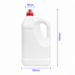 ขวดพลาสติก HDPE แบบมีหูจับและฝาเกลียว สำหรับบรรจุภัณฑ์น้ำยาซักผ้า น้ำยาปรับผ้านุ่ม และสารเคมีในครัวเรือน ขนาด 5000 มล. - Product Image 1