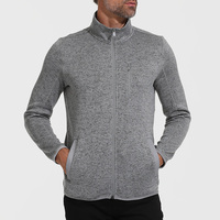 Veste polaire écologique pour homme en gros - Col montant, respirante, coupe-vent, fermeture éclair, logo personnalisable