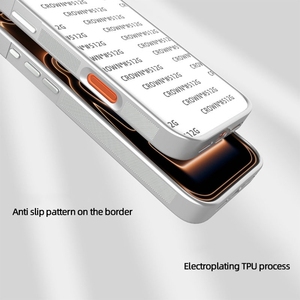 <span class=keywords><strong>Coque</strong></span> de téléphone <span class=keywords><strong>personnalisable</strong></span> <span class=keywords><strong>en</strong></span> argent plaqué pour sublimation par transfert thermique, compatible iPhone 17 Pro Max, avec revêtement argenté électrolytique - Product Image 3