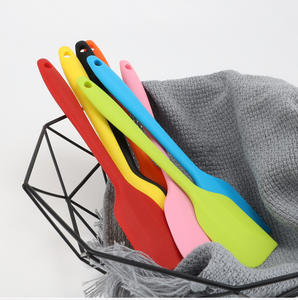 Spatule en silicone avec poignée intégrée personnalisée pour une utilisation en cuisine, coupe-pâte universelle, coupe-glace, coupe-gâteau, résistante à la chaleur, emballage en boîte - Product Image 1