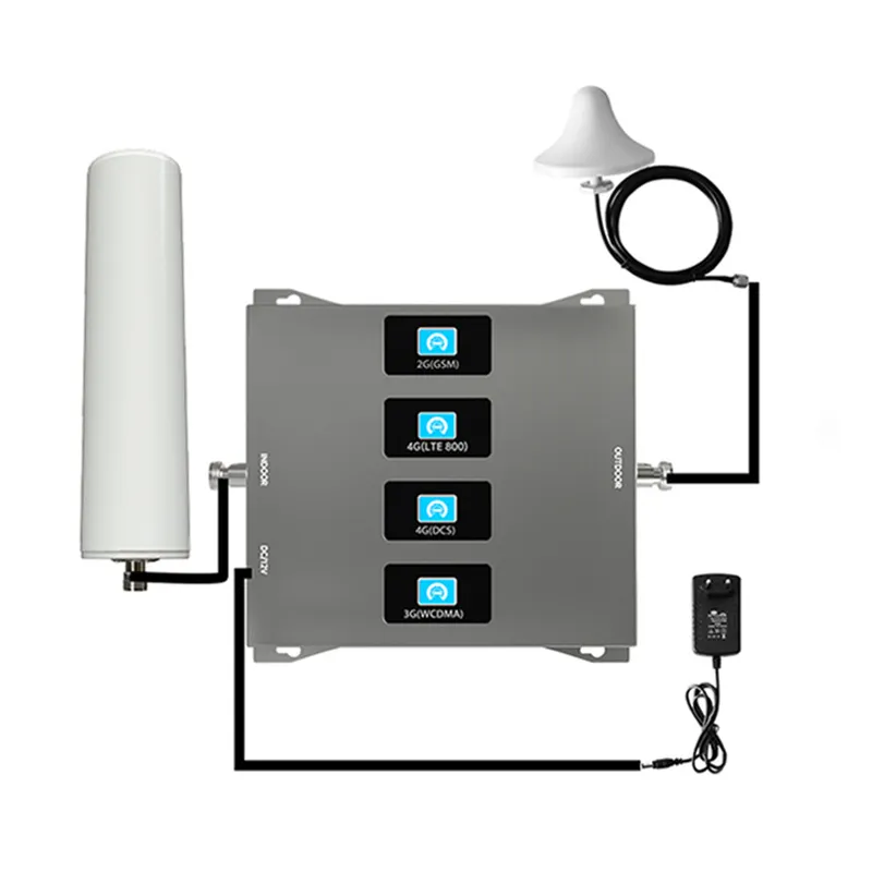 Five-band signal reception enhancement repeater signal Booster mobile phone signal amplifier
