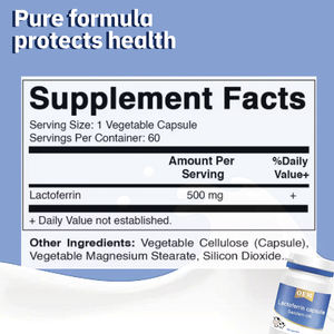 प्रतिरक्षा आयरन पूरक आंतों के स्वास्थ्य एंटीऑक्सीडेशन ओम/ओडम बोवाइन कोलोस्ट्रॉम लैक्टोफेरिन सॉफ्ट कैप्सूल - Product Image 3