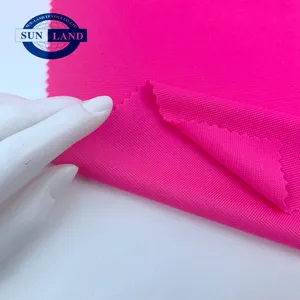 Neon rosa sólido dyed amostra encomenda pequena quantidade de malha circular 95 poliéster 5 spandex 1x1 rib tecido