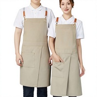 Tablier de cuisine imperméable de haute qualité pour la maison, uniforme de travail unisexe, LOGO personnalisable pour restaurants, cafés et boulangeries