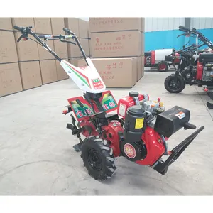 Traktor pertanian mini untuk peralatan mesin pertanian dengan kultivator kemudi