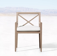 Chaises en teck en bois massif de haute qualité, meubles d'extérieur, ensemble de table à manger de jardin