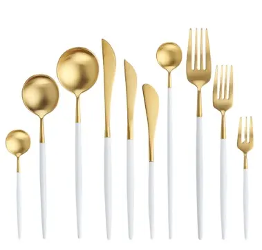 High Quality Golden Cutlery Set Spoon Fork Knife