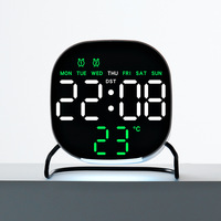 Horloge de voiture LED de bureau avec alarme et veilleuse - une horloge multifonctionnelle Horloge de table de bureau