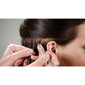 Pince à extensions capillaires en acier inoxydable à 2 trous, outil de retrait, logo couleur personnalisé, outil de coiffure professionnel pour salon - Product Image 6