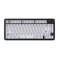 Kit DK75 Pro avec bouton et écran, clavier sans fil 3 modes à éclairage RGB, barebone 75% pour claviers DIY personnalisés