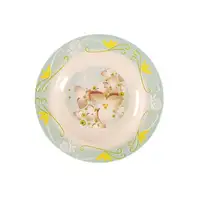 Melamina placa de sopa de plástico, preço barato, melamina, utensílios de mesa com relevo, flor