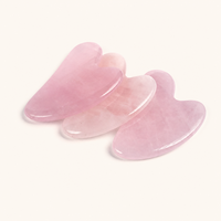 Rouleau facial en quartz rose avec kit Gua Sha, ensemble d'outils de massage pour le soin de la peau, pour femmes, spa, lifting du visage, grattoir pour le corps et le dos