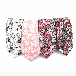 Cravatte Sottili con Stampa Floreale per Uomo e Donna, Cravatte Casual in Cotone per Ragazzi e Ragazze, <span class=keywords><strong>Gravatta</strong></span> - Product Image 3