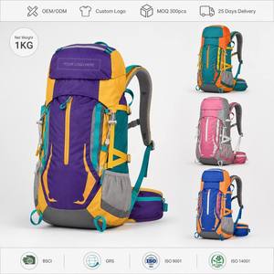 60L Lightweight Hiking Backpack Camping <b>Rucksack</b> Steel Frame Padded Straps Chest Waist Belt Only 1KG for Trekking Mountaineering - Product Image 1