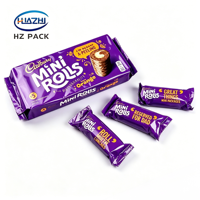 Sachet personnalisé à soufflets latéraux pour biscuits, emballage de gâteaux, pâtes, pain, aliments pour bébés, gelée, sans BPA, chewing-gum, aliments pour animaux de compagnie