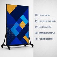 Afficheur LED pliable P2.5 pour utilisation en intérieur, fonctionnement 24/7, haute stabilité, dissipation thermique, luminosité 1200 cd, CMS intégré/Cloud