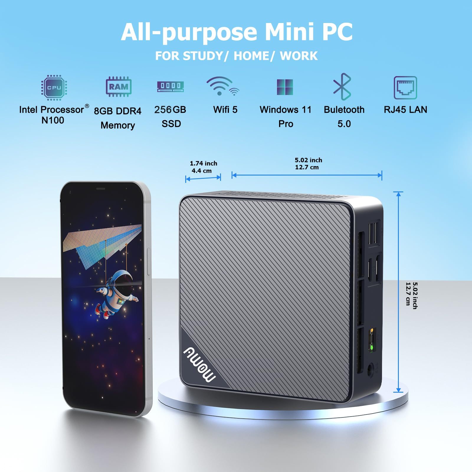 AWOW Mini PC AK10 Pro 本体　おまけ付き Awow AK10 Pro Windows 11 12th Gen Intel Celeron N100 Quad Core