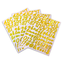 Autocollants lettres pailletées autocollants en vinyle lettres et chiffres adhésifs pour boîtes aux lettres, étiquettes, décalcomanies pour enseignes, carnets