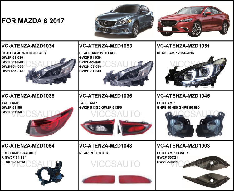 OEM GW2F-51-030 GW2F-51-040 GW2H-51-030 for Mazda 6 2017