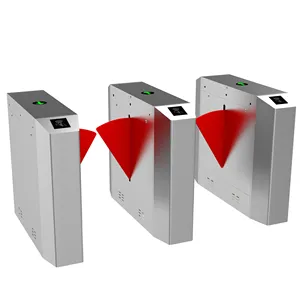 Flap Turnstile Airport Security Swing Gate Face Recognitionที่จอดรถBarrier Qr Code