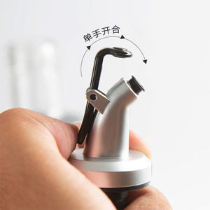 Dispensador de aceite de vidrio, botella de condimentos de cocina a prueba de fugas de acero inoxidable para aceite, vinagre, salsa, vino de cocina, 4 7,9 pulgadas - Product Image 3