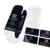 Boîtes pour flacons de médicaments 3ml, en vinyle holographique, imperméables, résistantes à l'huile, durables, forme personnalisée, boîtes holographiques 3ml