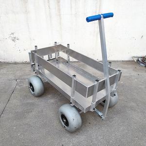 Carrello da Pesca in Alluminio con Quattro Ruote Gonfiabili, Capacità di Carico 100kg, Portatile, Personalizzabile OEM, Trolley da Spiaggia per Attrezzi da Pesca - Product Image 1