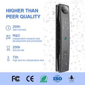 चीन थोक ट्यूया स्मार्ट एल्यूमीनियम मिश्र धातु लकड़ी/ग्लास लॉक कैमरा फिंगरप्रिंट वास्तविक समय इंटरकॉम 3 डी पहचान फेस अनलॉक - Product Image 3