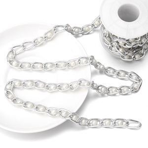 Cadena de Perlas y Aluminio de 5 Yardas/rollo para Decoración de Bolsos, Zapatos y Ropa, Cadena Soldada de Alta Resistencia a la Tracción - Product Image 3