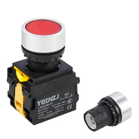 Interrupteurs à bouton-poussoir industriels de qualité supérieure LA22CB-11D 22MM IP67, courant élevé, multicolores R/G/Y/B/W, contrôle fiable à tout moment
