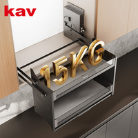 Système de réglage de la puissance à quatre niveaux, panier coulissant pour armoire en verre, ressort à gaz, tapis en EVA, alliage d'aluminium, verre trempé, charge de 15 kg, cuisine