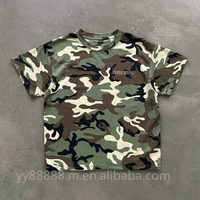 Camiseta de Algodón de 220 g/m² de Alta Calidad OEM, Camiseta con Lavado Ácido Personalizada, Camiseta con Estampado Digital Gráfico para Hombre