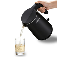 Mini bouilloire électrique 1L compacte et portable en acier inoxydable à ébullition rapide avec arrêt automatique pour bureau, dortoir, vente en gros