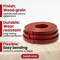 Bande de chantournage en PVC personnalisée résistante aux fissures pour le bordage des panneaux MDF et de particules