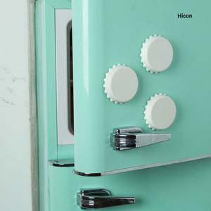 Personalized <b>Round</b> ABS Fridge Custom Shape Beer Cap Shape Magnetic Plastic Bottle Opener - Product Image 4