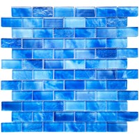 Mosaïque de verre irisée moderne pour piscine, salle de bain, cuisine, mur, piscine
