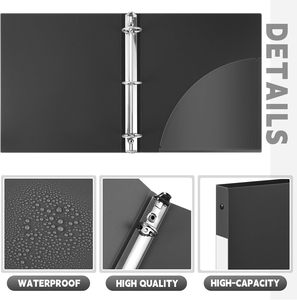 Reliure à 3 anneaux de 0,5 pouce, anneaux ronds en vrac de 1/2 pouce, capacité de 140 feuilles avec pochette, idéale pour organiser les documents pour l'école et le bureau - Product Image 3