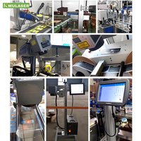 Machine de marquage laser à fibre CO2 haute stabilité pour ligne de production, machine de marquage laser volante intelligente et automatique de bureau 220V