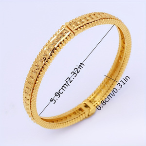 Bracciali di Lusso Stile Dubai, Regalo Placcato Oro 24K, Braccialetti Indiani Africani, <span class=keywords><strong>Gioielli</strong></span> da Matrimonio Nigeriani <span class=keywords><strong>Arabi</strong></span> per Donne - Product Image 5