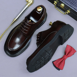 Zapatos Oxford Derby de cuero hechos a mano, de tres piezas, estilo británico, formales para negocios, zapatos de boda para novio. - Product Image 4