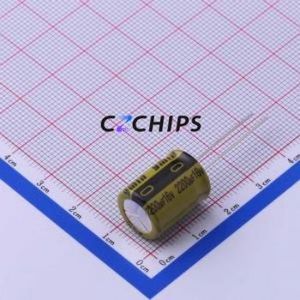 LKML1601C222MF ตัวเก็บประจุชนิดอลูมิเนียมผ่านรู D12.5xL16mm 2200uF 20% 16V 2.48A-100kHz - Product Image 1