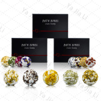Offre Spéciale bombe de bain avec fleur sèche comme décoration fabricant de bombe de bain parfum lisse et durable pour femmes cadeau