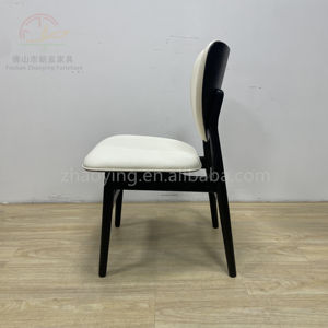 Meubles de maison modernes, chaises à pieds en bois avec revêtement en <span class=keywords><strong>cuir</strong></span> blanc en PVC pour le salon, la salle à manger ou le <span class=keywords><strong>club</strong></span>/les invités. - Product Image 4