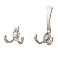 Crochets de porte rétractables en alliage de zinc pour salle de bain, hôtel, magasin de vêtements, crochets muraux modernes en nickel brossé blanc