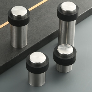 Butoir de porte circulaire magnétique moderne en acier inoxydable pour salle de bain - Product Image 4