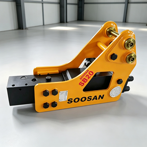 Marteau briseur hydraulique latéral SOOSAN SB20 pour mini-excavatrice de 1,2 à 3 tonnes, démolition de roches, travaux de construction - Product Image 1