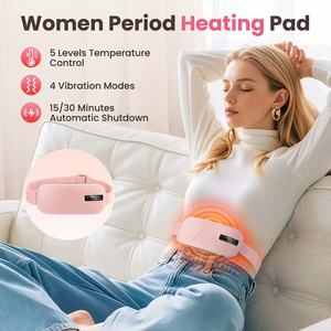 Nouvelle ceinture chauffante pour le bas-ventre avec chargement USB, appareil de compression chaude, chauffage, massage par vibration et affichage numérique - Product Image 1