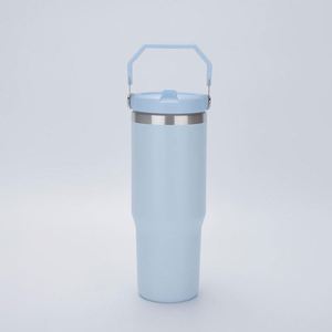 Mug de voyage isotherme en acier inoxydable avec poignée de transport, gobelet de 30 oz pour café, eau et utilisation en voiture - Product Image 4
