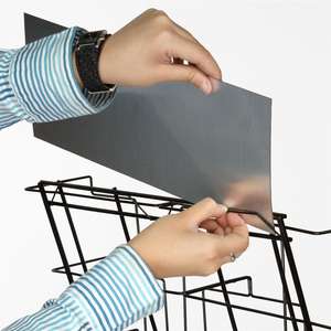 Rak pajangan 5 tingkat logam, rak Display kawat untuk buku, majalah, CD,Dvd, dudukan lantai sastra, 22.5 "X 44.5" - Product Image 6